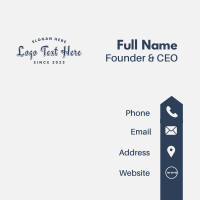 Vintage Cursive Wordmark Business Card Image Preview