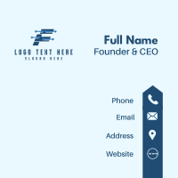 Cyber Circuit Letter F Business Card Image Preview