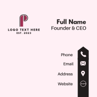 Classy Letter P Business Card Image Preview