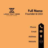 Industrial Letter X Business Card Image Preview