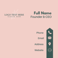 Organic Leaf Wordmark Business Card Image Preview