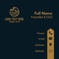 Gold Lakeside Outdoor Scene Business Card Image Preview