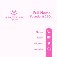 Pink Lotus Flower Business Card Image Preview