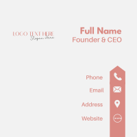 Stylish Feminine Wordmark Business Card Image Preview