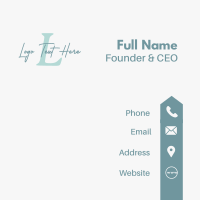 Feminine Salon Lettermark Business Card Image Preview