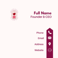 Classy Wine Rose Business Card Image Preview