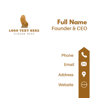 Luxury Lion Statue Business Card Image Preview