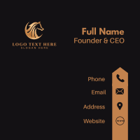 Golden Equine Horse Business Card Image Preview