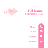 Heart Fashion Wordmark Business Card Image Preview
