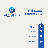 Tech Cube Letter S  Business Card Image Preview