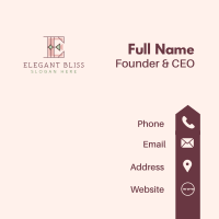 Classy Fashion Letter E  Business Card Image Preview