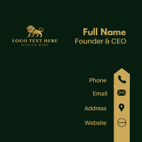 Walking Golden Lion Business Card Image Preview