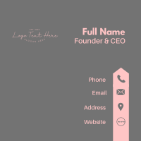 Classy Feminine Wordmark Business Card Image Preview