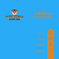 Furious Tiger Gamer Mascot  Business Card Image Preview