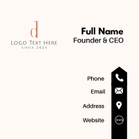 Elegant Letter D Business Card Image Preview