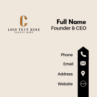 Classic Firm Letter C  Business Card Image Preview
