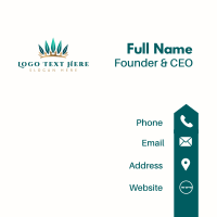 Natural Leaf Crown Business Card Image Preview
