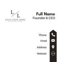 Classy Monochromatic Lettermark Business Card Image Preview