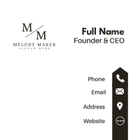 Classy Monochromatic Lettermark Business Card Image Preview