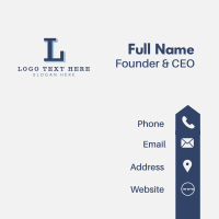 Blue Letter Business Business Card Image Preview