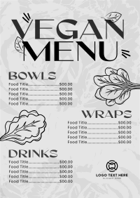 Vegetarian Menu example 2