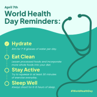 Healthy Reminder Instagram Post Design