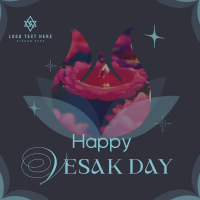 Lotus Vesak Day Linkedin Post Design