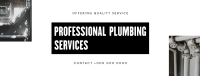 Minimalist Plumbing Service Facebook Cover