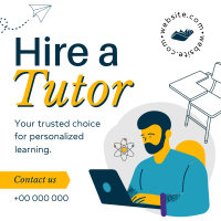 Tutor for Hire Instagram Post