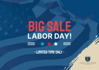 Big Sale Labor Day Postcard