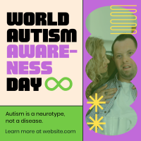 Bold Quirky Autism Day Linkedin Post Design