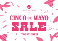 Cinco De Mayo Confetti Sale Postcard