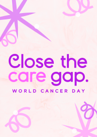 Swirls and Dots World Cancer Day Poster