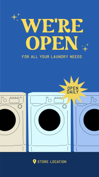 Laundry Store Hours Instagram Story