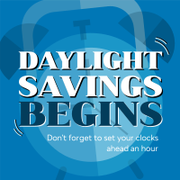 Playful Daylight Savings Instagram Post