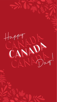 Floral Canada Day Facebook Story Image Preview