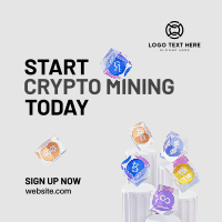 Start Crypto Today Instagram Post Design