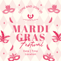 Mardi Gras Festival Instagram Post Design
