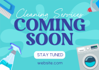 Coming Soon Cleaning Services Postcard