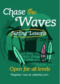 Surfing Lesson Flyer