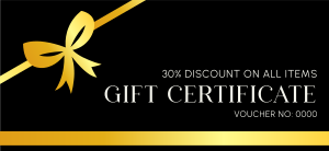 Elegant Golden Ribbon Gift Certificate Image Preview