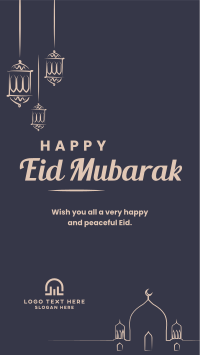 Eid Mubarak Lanterns Facebook Story