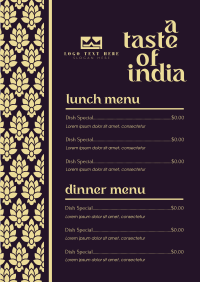 Indian Taste Menu