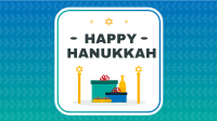 Hanukkah Gradient Pattern Facebook Event Cover