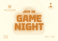 Game Night Postcard Design