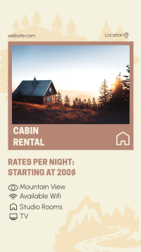 Cabin Rental Features Instagram Story