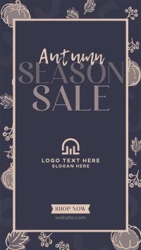 Leaves and Pumpkin Promo Sale Instagram Story Design