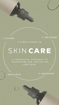 Minimalist Skin Care Routine TikTok Video Design