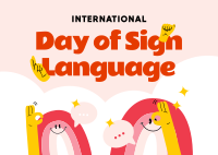 Sign Language Day Postcard Design