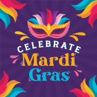 Celebrate Mardi Gras Instagram Post